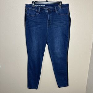 Talbots Jeans Women Size 16 Slim Ankle High Rise Waist Dark Wash Stretch Denim